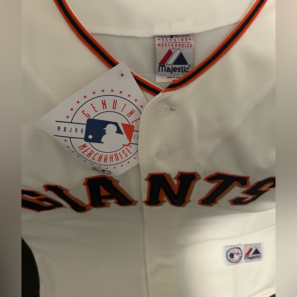Majestic San Francisco Giants Brandon Belt 2014 World Series Jersey Men’s Sz: L - Picture 4 of 8